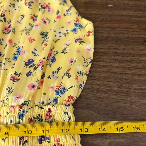 Design lab Floral Yellow Sleeveless Dress S - Picture 10 of 12
